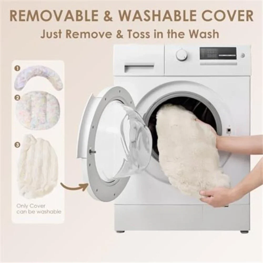 Soft Cat Couch Bed Small Dog Bed Washable Waterproof Non Slip Cream 23in